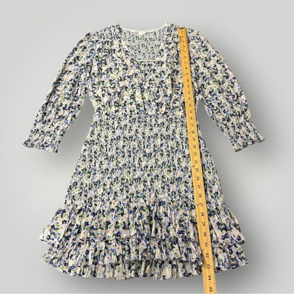 VERONICA BEARD Darrah Smocked Floral Mini Dress Sz 2 - Picture 10 of 16